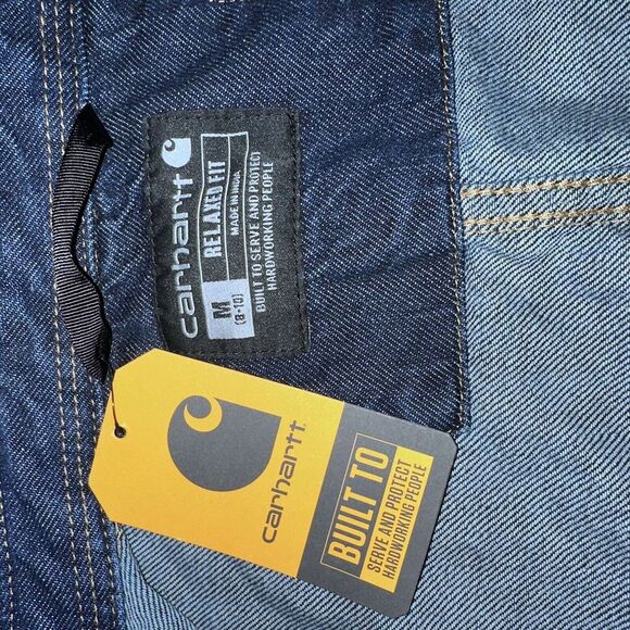 Carhartt Women's Relaxed Fit Midweight Denim Long-Sleeve Over Shirt Sz M - Picture 5 of 7